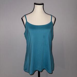 Fashion Bug Blue Adjustable Strap Tank Top - Size Large